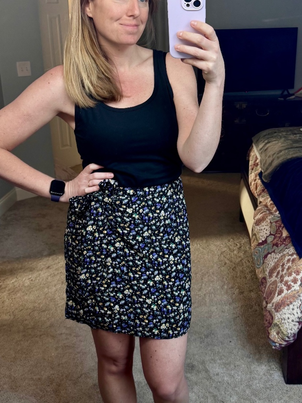 Sezane Lola Skirt Liberta Print - Size 8